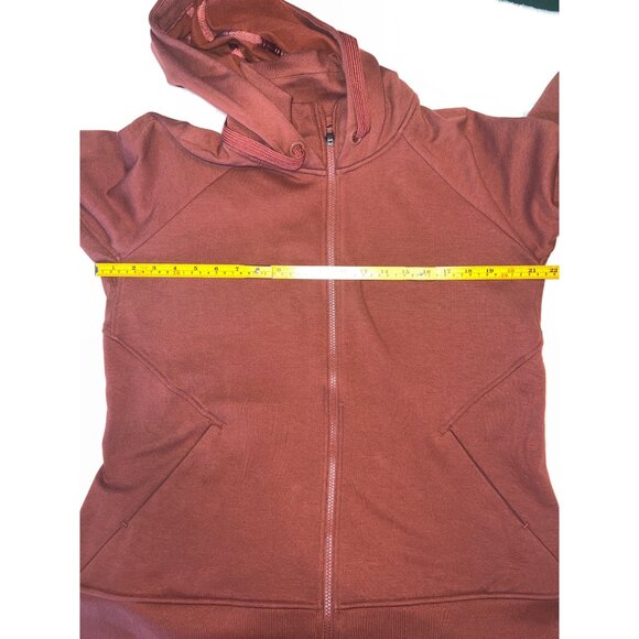 Athleta Triumph Zip Hoodie 1X - Ancient Mahogany Brown Full Zip Sweatshirt - Picture 8 of 9